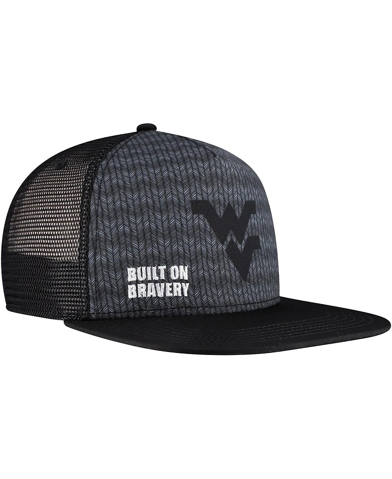 Legacy Athletic Men's Charcoal West Virginia Mountaineers Built on Bravery Shadow Snapback Hat