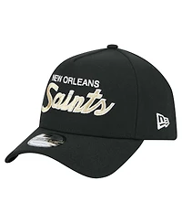 New Era Men's Black New Orleans Saints Smith 9FORTY Adjustable hat