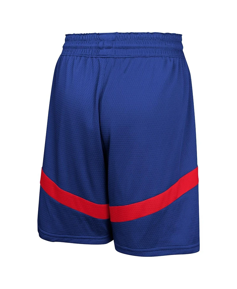 Nike Big Boys and Girls Royal Philadelphia 76ers Practice Mesh Shorts