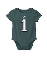 Nike Baby Boys and Girls Midnight Green Jalen Hurts Philadelphia Eagles Player Name Number Bodysuit