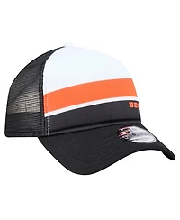 New Era Men's White/Black Cincinnati Bengals Sport Night Color Block 9FORTY A-Frame Trucker Adjustable Hat