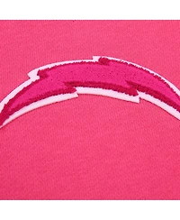 Pro Standard Women's Pink Los Angeles Chargers Triple Pink Cropped Fleece Pullover Hoodie
