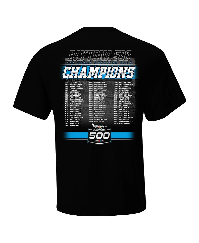 Checkered Flag Sports Men's Black Daytona International Speedway 2025 500 Champions T-Shirt