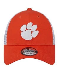 New Era Men's Orange Clemson Tigers Trucker 9FORTY Adjustable Hat