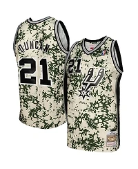 Mitchell & Ness Men's Tim Duncan Camo San Antonio Spurs 2013/14 Swingman Jersey