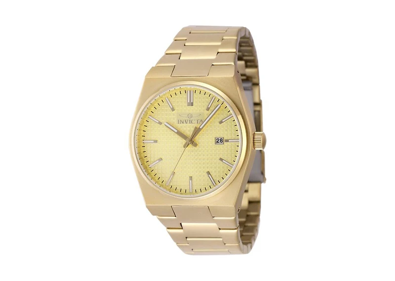 Invicta Men's Speedway Quartz 3 Hand Gold Dial Watch