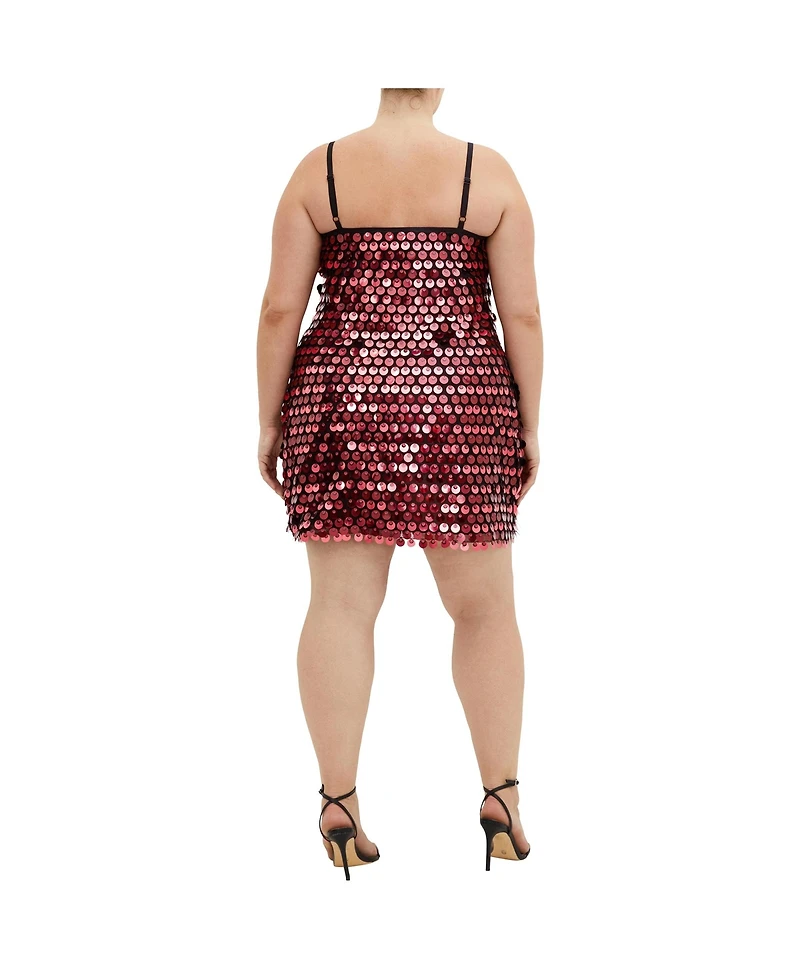 City Chic Plus Size Mini Disco Dress