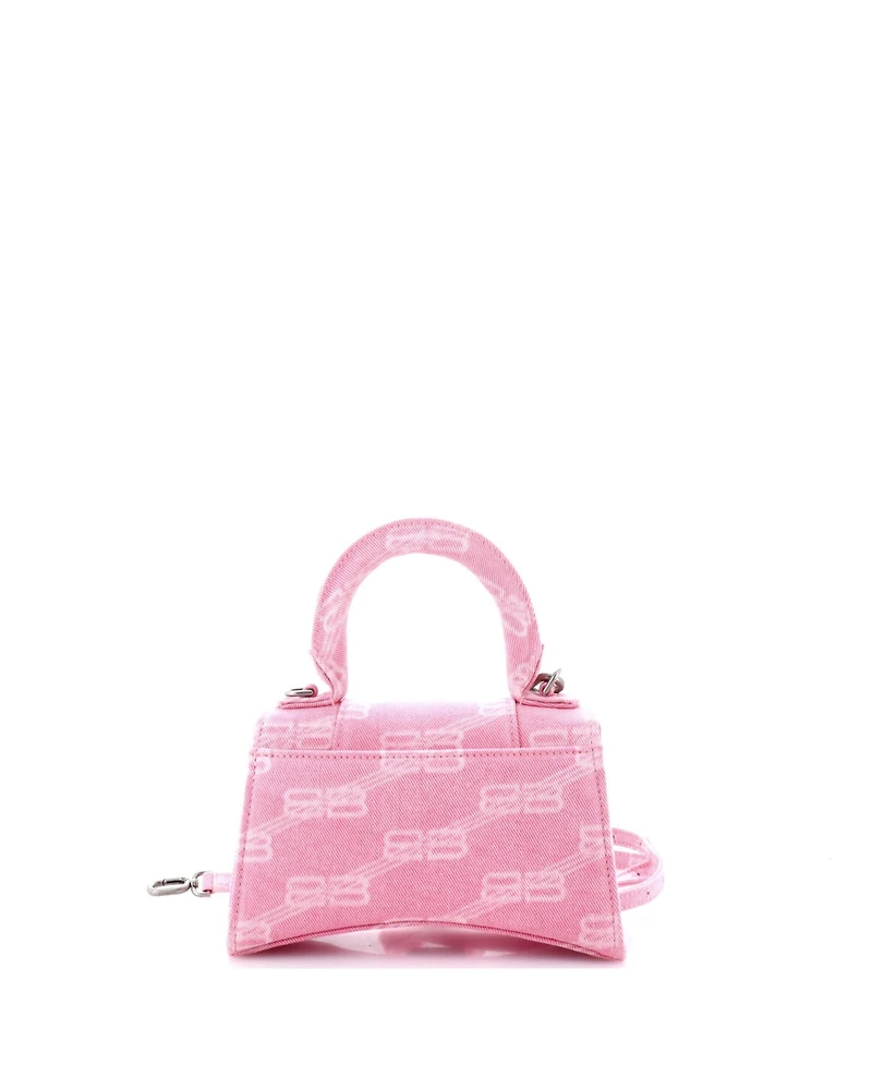 Pre-Owned Balenciaga Hourglass Top Handle Bag Bb Monogram Denim