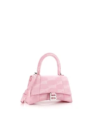 Pre-Owned Balenciaga Small Hourglass Top Handle Bag Bb Monogram Denim