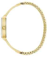 Caravelle Women's Crystal Accent Gold-Tone Stainless Steel Expansion Bracelet Watch 22mm