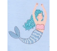 Carter's Toddler Girls Mermaid-Print Snug-Fit Cotton Pajamas, 4 Piece Set