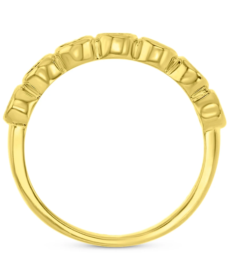 Lab-Created Blue Sapphire Stack Ring (1-1/2 ct. t.w.) in 14k Gold-Plated Sterling Silver