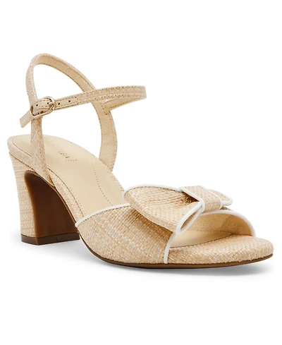 Anne Klein Women's Rosy Bow Block Heel Dress Sandals