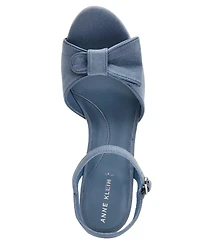 Anne Klein Women's Rosy Bow Block Heel Dress Sandals