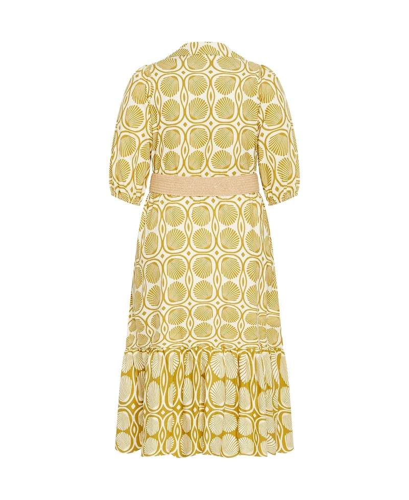 City Chic Plus Anna Seashell Dress