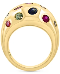 Effy Collection Multi Sapphire (2-1/3 ct. t.w.) Ring in 14k Gold Over Silver