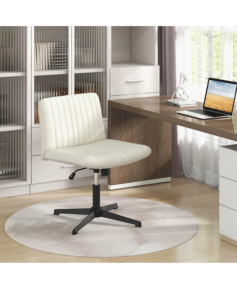 Criss Cross Legged Office Chair Ergonomic Mid Back Computer Desk Chair