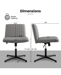 Criss Cross Legged Office Chair Ergonomic Mid Back Computer Desk