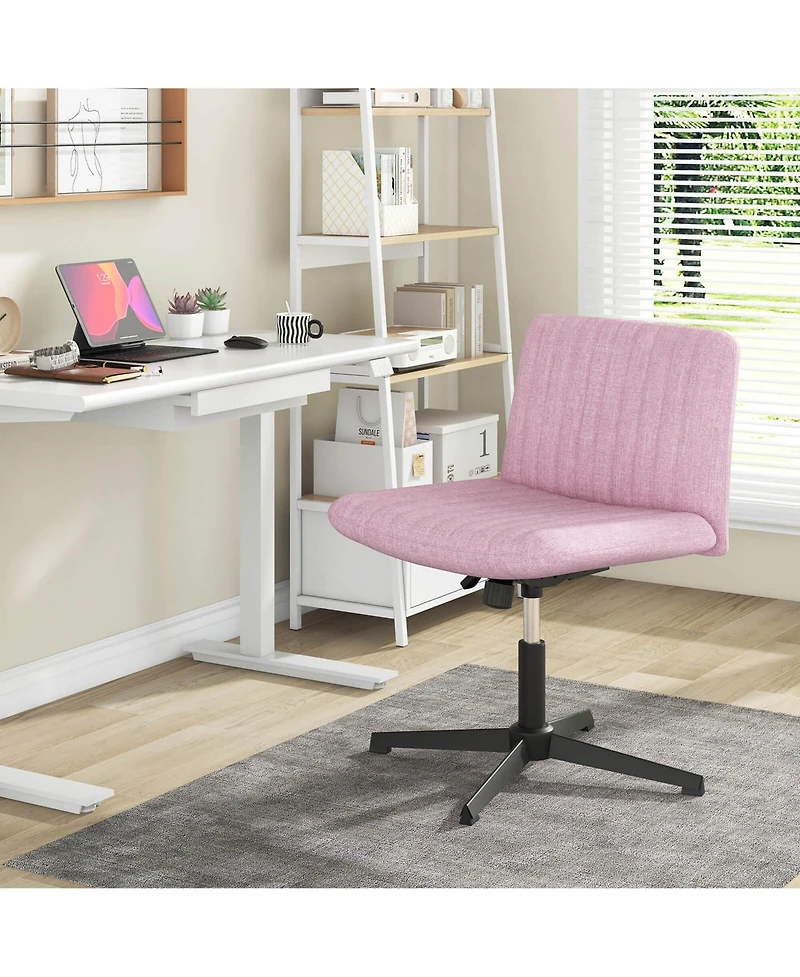Criss Cross Legged Office Chair Ergonomic Mid Back Computer Desk Chair