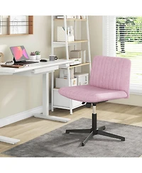 Criss Cross Legged Office Chair Ergonomic Mid Back Computer Desk Chair