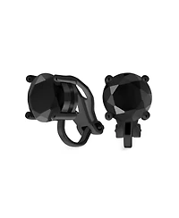 Bling Jewelry 2CT Solitaire Round Cubic Zirconia Cz Clip On Stud Earrings Non Piercing