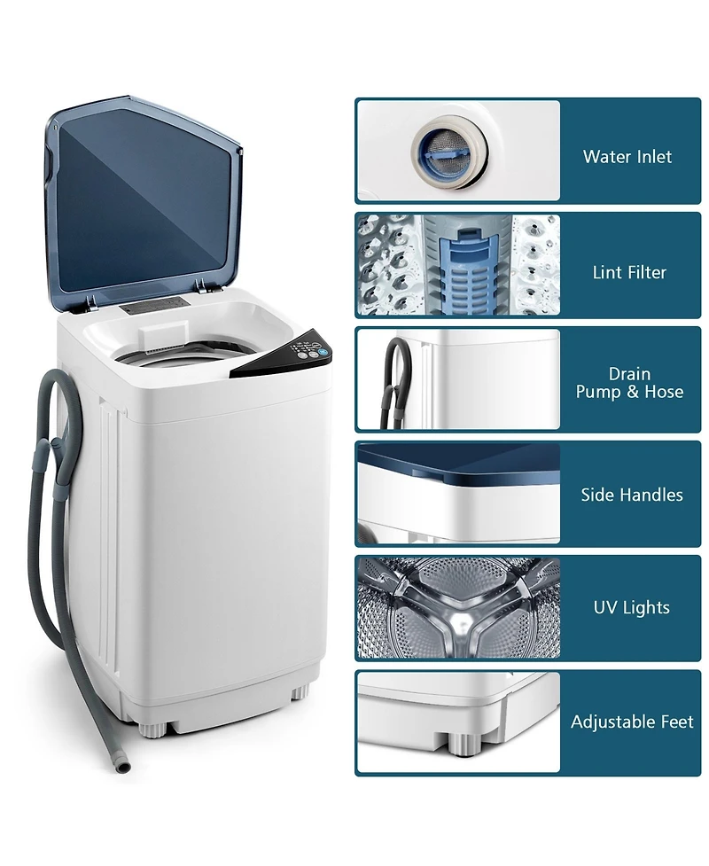 Full-Automatic Washing Machine with Built-in Barrel Light