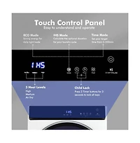 2.6 Cu.ft Compact Clothes Dryer with Touch Panel and 2 Modes