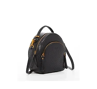 Susu Small Black Leather Backpack Purse for Women Convertible Crossbody Bag Women's Handbag