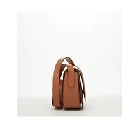 Susu Leather Saddle Bag Brown Crossbody Purse Women's Handbag