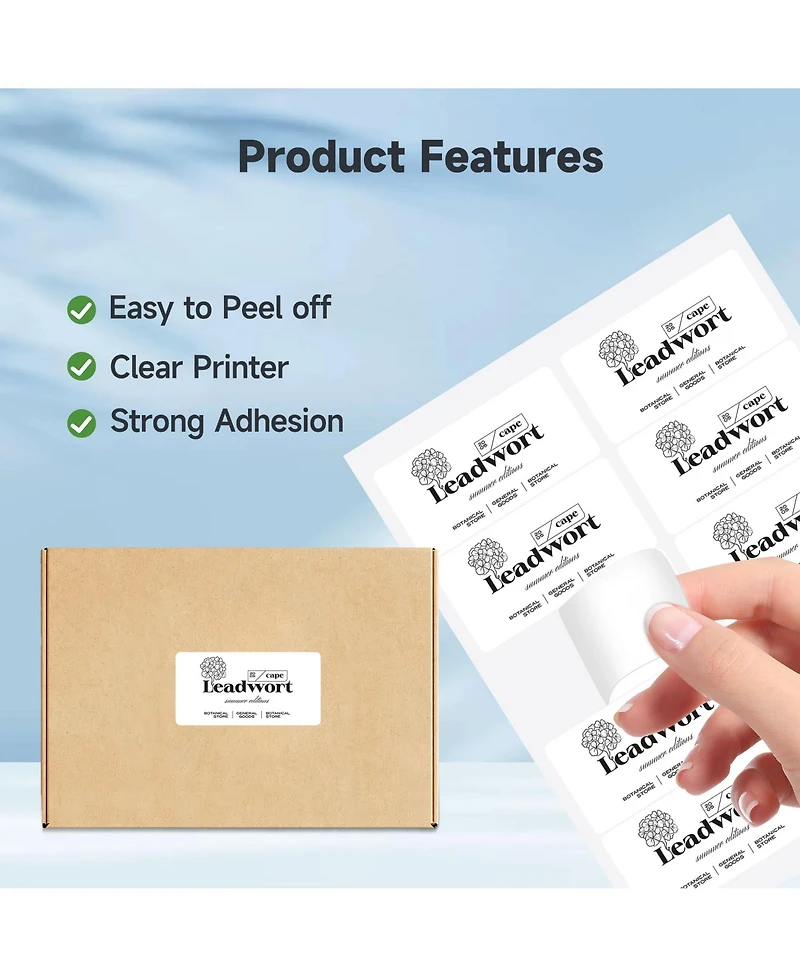 Shipping Address Labels, 2" x 4" Address Labels for Laser & Inkjet Printers, Mailing Labels for 5163, 8163, 5263, Strong Adhesive for Fba La