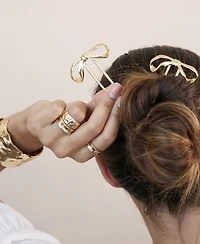 Ettika Bow Gold Tone Hair Pin