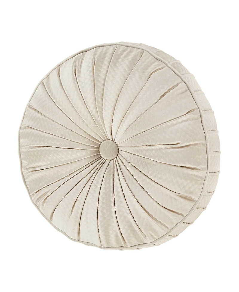 J Queen New York Villanova Tufted Decorative Pillow, 15" Round