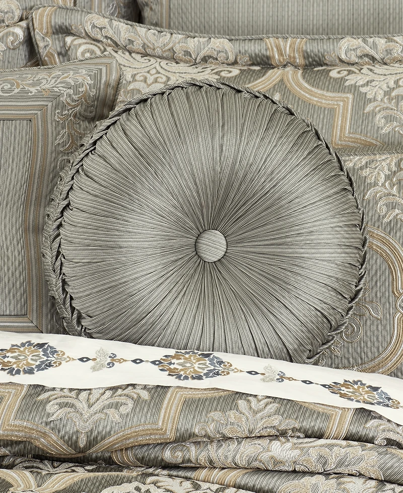 J Queen New York Martina Tufted Decorative Pillow, 15" Round