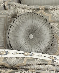 J Queen New York Martina Tufted Decorative Pillow, 15" Round