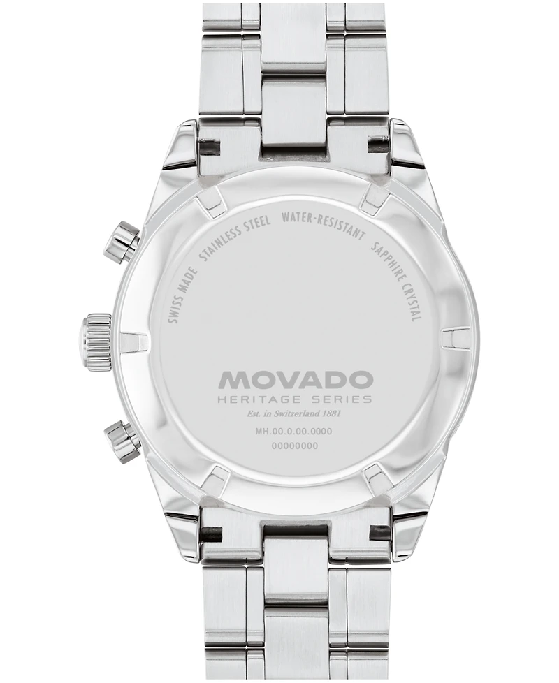 Movado Men's Calendoplan S Swiss Quartz Chrono Stainless-Steel Watch, 42mm