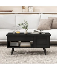 Lift-Top Coffee Table with Storage and Hidden Compartment Stylish and Functional Furniture for Living Room