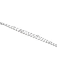 And Now This Cubic Zirconia Triple Row Bracelet