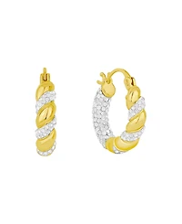 And Now This Clear Crystal Click Top Hoop Earrings