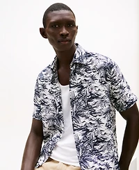 Tommy Hilfiger Men's Regular-Fit Island Print Linen Shirt