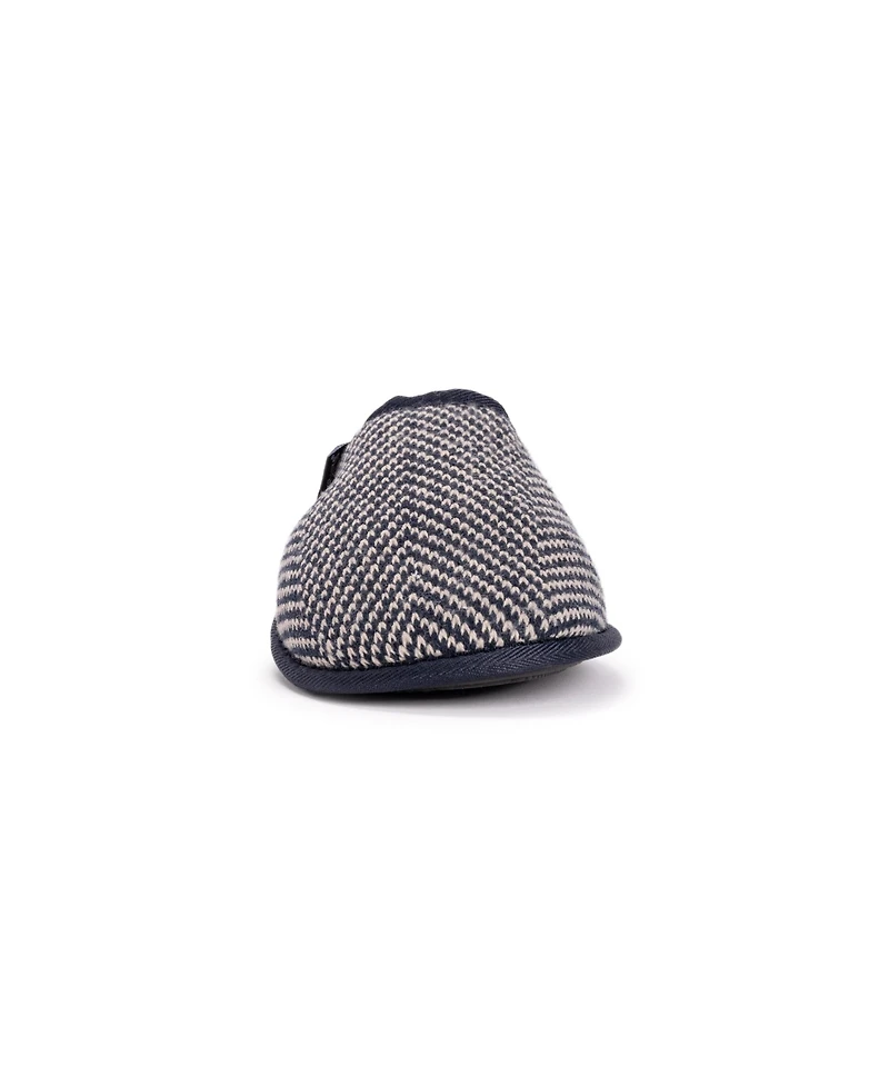 Muk Luks Men's Gavin Scuff Slippers, Dark Sapphire, Small