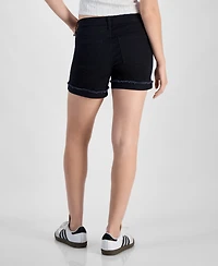 Celebrity Pink Juniors Mid Rise Frayed Cuff Shorts