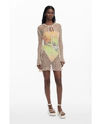Desigual Women's Beaded crochet dress