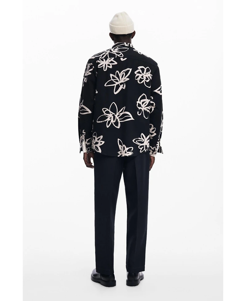 Desigual Men's Utility shirt with flowers