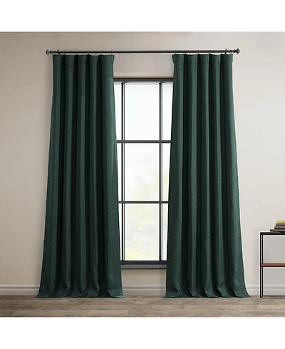 Half Price Drapes Textured Faux Linen Room Darkening Curtain