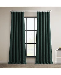 Half Price Drapes Textured Faux Linen Room Darkening Curtain