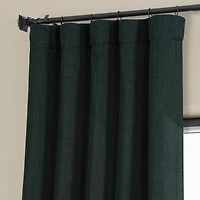 Half Price Drapes Textured Faux Linen Room Darkening Curtain