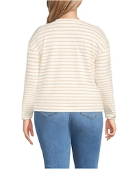 Lands' End Plus Long Sleeve Mariner Jersey Crewneck Tee