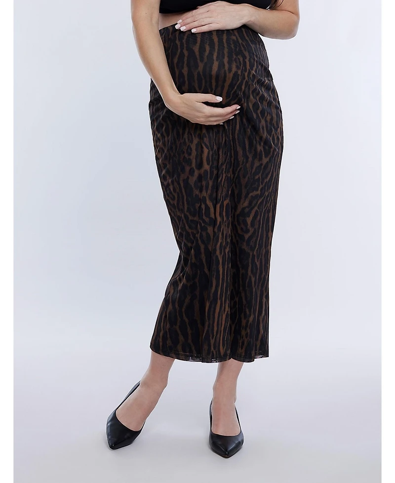 Motherhood Maternity Mesh Bodycon Maxi Skirt