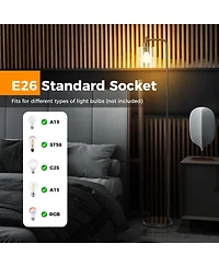 Modern Floor Lamp with Hanging Glass Shade and Foot Switch for Living Room