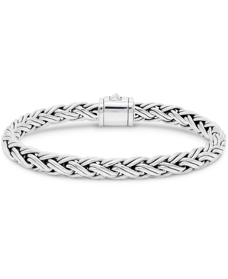 Sterling Silver Paddy Oval 7mm Chain Bracelet, Large 8.0 in